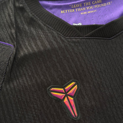 Mamba logo on the chest, with Kobe Bryant's 'Leave the game better than you found it' printed inside the collar