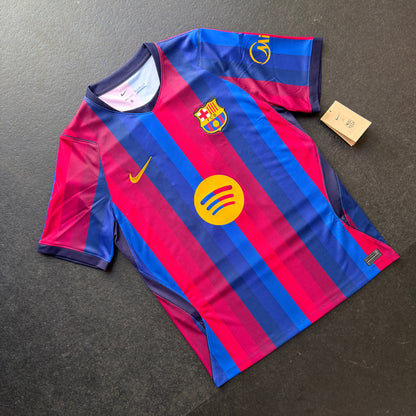 Front of the genuine Nike Barcelona 26/27 home jersey in blaugrana stripes